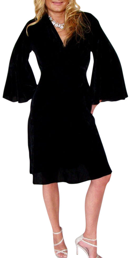 Silk Velvet Sophia Dress 3/4 sleeve